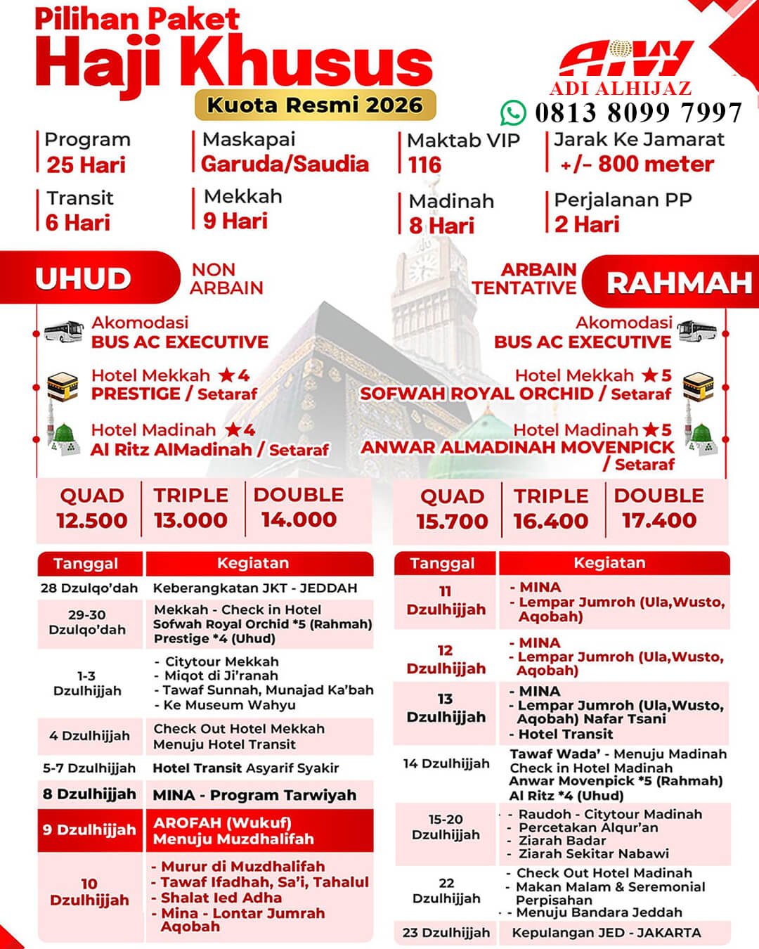 haji plus alhijaz indowisata 2026 brosur