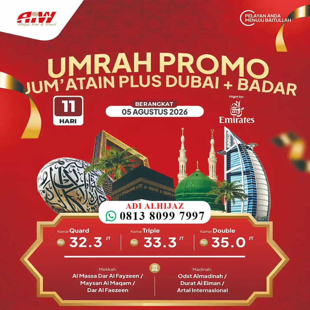 umroh plus dubai 5 agustus 2026