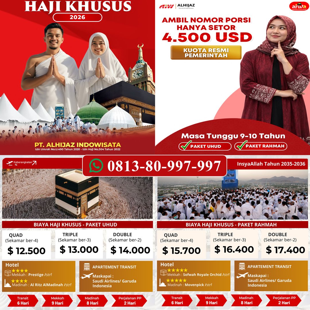 haji khusus 2026 alhijaz indowisata