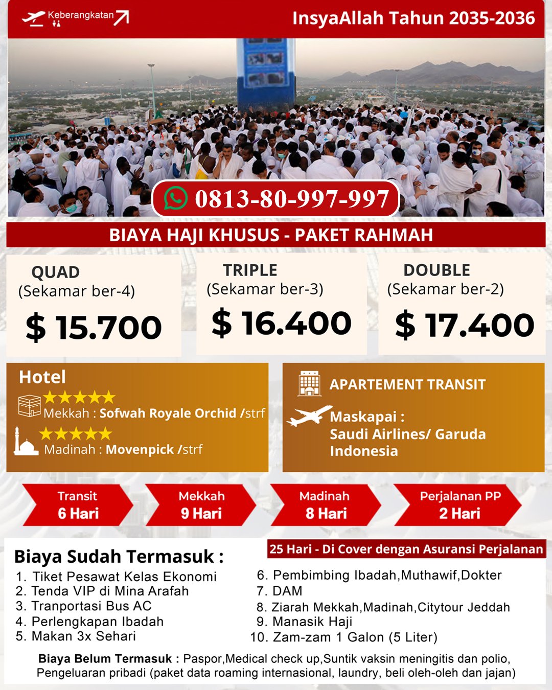 paket haji khusus rahmah 2026 alhijaz indowisata